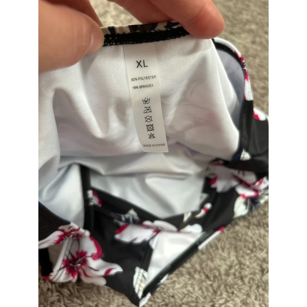 Floral High Waist Swimsuit Bottoms XL‎